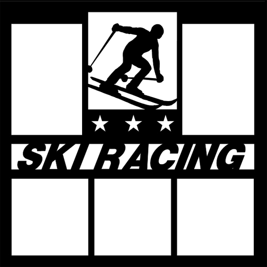 Beyond Scrapbooks - Female Ski Racer Overlay